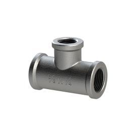 RIEGLER T-Stück 130, IG/IG/IG, Rp 3/8, T-Abzweig Rp 1/4, schw. Temperguss Produktbild