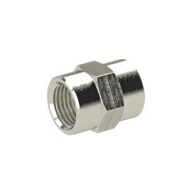 RIEGLER Muffe »value line«, G 3/8, SW 22, Messing vernickelt Produktbild