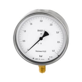 RIEGLER Feinmessmanometer, G 1/2 radial unten, 0 - 60,0 bar, Ø 160 Produktbild