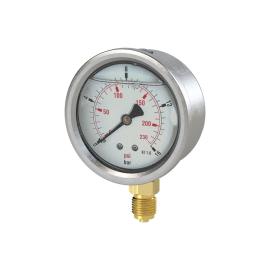 RIEGLER Glyzerinmano »pressure line«, G 1/4 u., 0-250,0 bar/3600 psi, Ø63 Produktbild