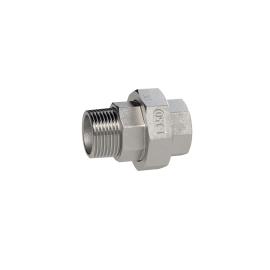 RIEGLER lös. Doppelnippel, kon. dicht., Rp/R 1/2, I/A, SW 38, ES1.4408 Produktbild