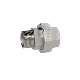 RIEGLER lös. Doppelgewindenippel, flachdicht., G 3/4, I/A, SW 46, ES 1.4408 Produktbild