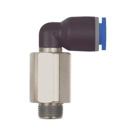 RIEGLER L-Steckverschraubung »Blaue Serie« lang, drehbar, R 1/4 a., Ø 8mm Produktbild