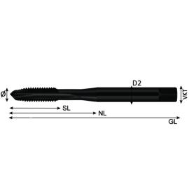 SIMETA Gewindebohrer DULO DIN 371 HSS-E Black-Multi M4 Produktbild