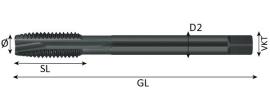 SIMETA Gewindebohrer DULO DIN 376 HSS-E Black-Multi M14 Produktbild