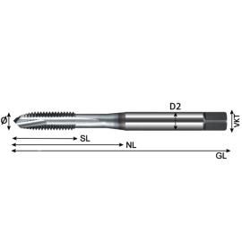 SIMETA Gewindebohrer DULO DIN 371 HSS-E Alu M4 Produktbild