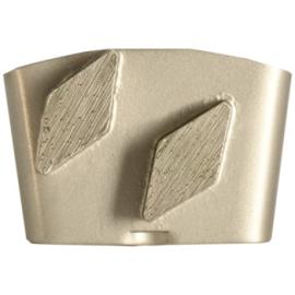 Tyrolit FGC Diamant-Schleifschuh mit metallgebundenen Segmenten für den Grobschliff auf mittelhartem Beton | Segmentform: Rhomboid schräg Produktbild