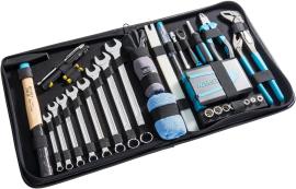 HAZET Werkzeug Ledertasche ∙ mit Sortiment 1520/64 ∙ 1/4 Zoll (6,3 mm) Sechskant massiv, 1/4 Zoll (6,3 mm) Vierkant hohl ∙ Außen Doppelsechskant-Tractionsprofil, Außen Sechskant-Tractionsprofil, Kreuzschlitz Profil PH, Pozidriv Profil PZ, Innen Sechskant Profil, Schlitz Profil, Innen TORX® Profil, Tamper Resistant TORX® Profil ∙ 64-teilig ∙ 3 – 19 ∙ PH1 – PH3 ∙ PZ1 – PZ3 ∙ T10 – T40 Produktbild