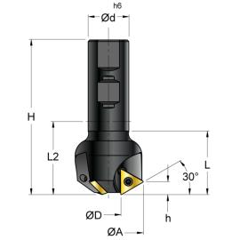 Fräser zum Fasen und Senken S616.30-16-16 (30° kurz) Produktbild