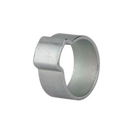 RIEGLER 1-Ohr-Schlauchklemme, Stahl glanzv. (W1), 9-11mm, 6,5mm, VPE 10 Stk. Produktbild