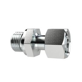 RIEGLER Einstellbare gerade Einschraubverschraubung, M14x1,5a., Rohr-AØ10mm, Stahl verzinkt Produktbild