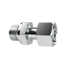 RIEGLER Einstellbare gerade Einschraubverschraubung, M27x2,0a., Rohr-AØ20mm, Stahl verzinkt Produktbild
