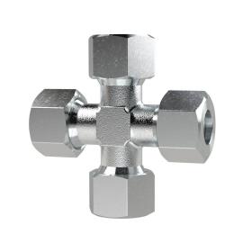 RIEGLER Kreuz-Verschraubung, Rohr-AØ5mm, Stahl verzinkt Produktbild