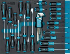 HAZET Schraubendreher Satz 163-141/31N ∙ Kreuzschlitz Profil PH, Innen Sechskant Profil, Schlitz Profil, Innen TORX® Profil ∙ 31-teilig ∙ 1,5 – 10 ∙ PH1 – PH3 ∙ T6 – T30 Produktbild