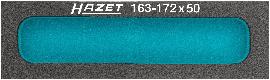 HAZET Weichschaumeinlage ∙ mit Kleinteilefächern 163-172X50 ∙ L x B x H: 172 mm x 50 mm x 33 mm Produktbild