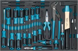 HAZET Werkzeug Satz ∙ Schraubendreher ∙ Zangen usw. 163-31/27N ∙ Kreuzschlitz Profil PH, Schlitz Profil, Innen TORX® Profil ∙ 27-teilig ∙ PH1 – PH2 ∙ T10 – T30 Produktbild