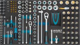 HAZET Steckschlüssel Satz 163-481/194N ∙ 1/4 Zoll (6,3 mm) Vierkant hohl, 1/2 Zoll (12,5 mm) Vierkant hohl, 1/4 Zoll (6,3 mm) Sechskant massiv ∙ Außen Sechskant-Tractionsprofil, Innen Sechskant Profil, Schlitz Profil, Kreuzschlitz Profil PH, Pozidriv Profil PZ, Produktbild
