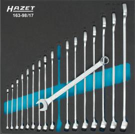 HAZET Ring-Maulschlüssel Satz 163-98/17 ∙ Außen Doppelsechskant-Tractionsprofil ∙ 17-teilig ∙ 6 – 24 Produktbild