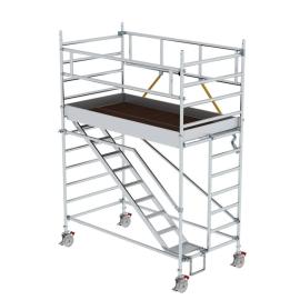 MUNK Rollgerüst SG 1,35 x 2,45 m mit Schrägaufstiegen Plattformhöhe 2,51 m Produktbild
