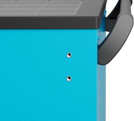 HAZET Werkstattwagen Assistent 176N-7 ∙ Sortiment 176N-7/147 ∙ 147-teilig ∙ Schubladen, flach: 5× 81 x 522 x 348 mm ∙ Schubladen, hoch: 2× 166 x 522 x 348 mm Produktbild