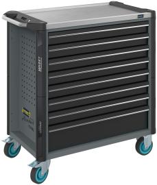 HAZET Werkstattwagen Assistent 179NXL ∙ einzeln 179NXL-8-VW ∙ L x B x H: 959 mm x 518 mm x 1020 mm ∙ Schubladen, flach: 7× 81 x 696 x 398 mm ∙ Schubladen, hoch: 1× 166 x 696 x 398 mm Produktbild