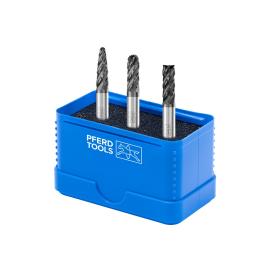 Hartmetallfrässtifte-Set für Hochleistung, Zahnung STEEL HC-FEP Produktbild