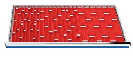Muldenplatten Set 91-teilig, R 48-24, Schubladennutzmaß 1200 x 600 mm, Blendenhöhe 75 mm, Maße in mm (BxTxH): 1200 x 600 x 30 Produktbild