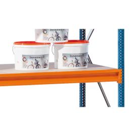 AR Weitspannregal W 100 mit Spanplatten, 3000 x 1785 x 1200 mm, blau/orange/verzinkt, 5 Ebenen, Fachlast 670 kg Produktbild