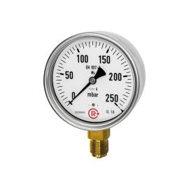 RIEGLER Kapselfedermanometer, G 1/2 radial unten, -100 / 0 mbar, Ø 100 Produktbild