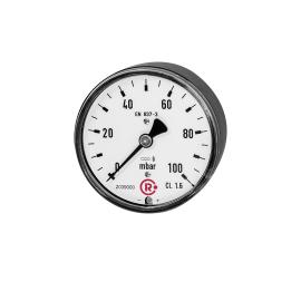 RIEGLER Kapselfedermanometer, G 1/4 hinten zentrisch, 0 - 400 mbar, Ø 63 Produktbild