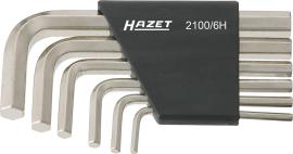 HAZET Winkelschraubendreher Satz 2100/6H ∙ Innen Sechskant Profil ∙ 6-teilig ∙ 3 ∙ 4 ∙ 5 ∙ 6 ∙ 8 ∙ 10 Produktbild