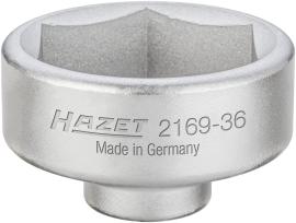 HAZET Ölfilterschlüssel 2169-36 ∙ 3/8 Zoll (10 mm) Vierkant hohl ∙ Außen Sechskant Profil ∙ SW 36 mm Produktbild
