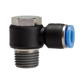 RIEGLER L-Steckverschraubung »Blaue Serie« drehbar, R1/2 a., max.15 Ø12mm Produktbild