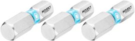 HAZET Bit 2204N-7/3 ∙ 1/4 Zoll (6,3 mm) Sechskant massiv ∙ Innen Sechskant Profil ∙ 3-teilig ∙ SW 7 mm Produktbild