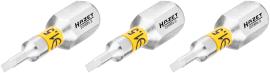 HAZET Bit 2208N-2/3 ∙ 1/4 Zoll (6,3 mm) Sechskant massiv ∙ Schlitz Profil ∙ 3-teilig ∙ SW 0,4 x 1,5 mm Produktbild