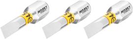 HAZET Bit 2208N-6/3 ∙ 1/4 Zoll (6,3 mm) Sechskant massiv ∙ Schlitz Profil ∙ 3-teilig ∙ SW 0,6 x 4,5 mm Produktbild