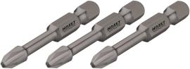 HAZET Schlag-, Maschinenschrauber Torsions-Bits 2215SLG-PH1/3 ∙ 1/4 Zoll (6,3 mm) Sechskant massiv ∙ Kreuzschlitz Profil PH ∙ 3-teilig ∙ SW PH1 Produktbild