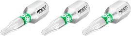 HAZET Bit 2223N-T9/3 ∙ 1/4 Zoll (6,3 mm) Sechskant massiv ∙ Innen TORX® Profil ∙ 3-teilig ∙ SW T9 Produktbild