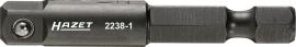 HAZET Adapter 2238-1 ∙ 1/4 Zoll (6,3 mm) Sechskant massiv ∙ 1/4 Zoll (6,3 mm) Vierkant massiv ∙ Länge: 50 mm Produktbild