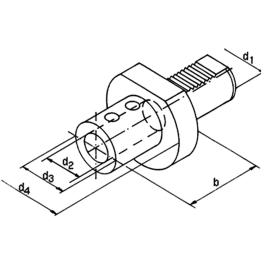 Wendeplatten-Bohrerhalter VDIE120x25x71 Typ E1 Produktbild