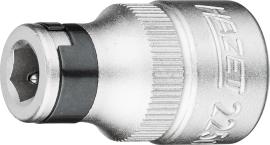 HAZET Adapter 2250-5 ∙ 1/2 Zoll (12,5 mm) Vierkant hohl ∙ 5/16 Zoll (8 mm) Sechskant hohl ∙ Länge: 36 mm Produktbild