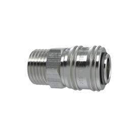 RIEGLER Schnellverschlusskupplung NW 7,2, Messing vernickelt, G 1/8 AG Produktbild