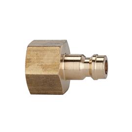RIEGLER Nippel für Kupplungen NW 5, Messing blank, G 3/8 IG, SW 19 Produktbild