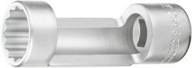 HAZET Stoßdämpfer-Steckschlüsseleinsatz 2593-21 ∙ 1/2 Zoll (12,5 mm) Vierkant hohl ∙ Außen Doppelsechskant Profil ∙ SW 21 mm Produktbild