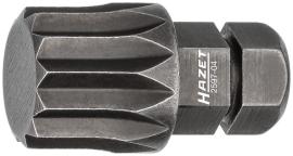 HAZET Bit 2597-04 ∙ 5/16 Zoll (8 mm) Sechskant massiv ∙ Innen Vielzahn Profil XZN ∙ SW M12 Produktbild