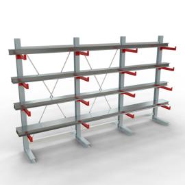 K 3000 Komplettregal, einseitig, 2500 x 3900 x 500 mm, 5 Lagerebenen Produktbild