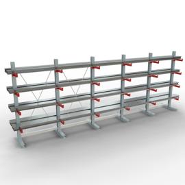 K 3000 Komplettregal, doppelseitig, 2500 x 6500 x 400 mm, 5 Lagerebenen Produktbild