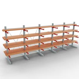 K 3000 Komplettregal, doppelseitig, 2500 x 6500 x 600 mm, 5 Lagerebenen Produktbild