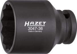 HAZET Schlag-, Maschinenschrauber Steckschlüsseleinsatz 3047-36 ∙ 1/2 Zoll (12,5 mm) Vierkant hohl ∙ Außen Doppelsechskant-Tractionsprofil ∙ SW 36 mm Produktbild