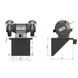 Optimum Wandhalterung für OPTIgrind QSM 150 bis SM 250 Produktbild